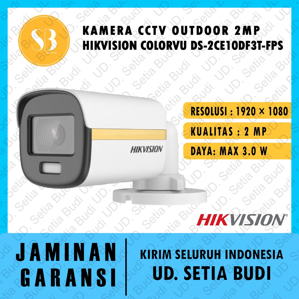 Kamera CCTV Outdoor Hikvision Colorvu DS-2CE10DF3T-FPS Camera CCTV