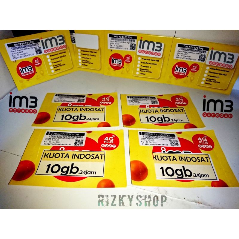 Kartu Perdana Indosat im3 Ooredoo 10gb / 30 Hari Term   urah