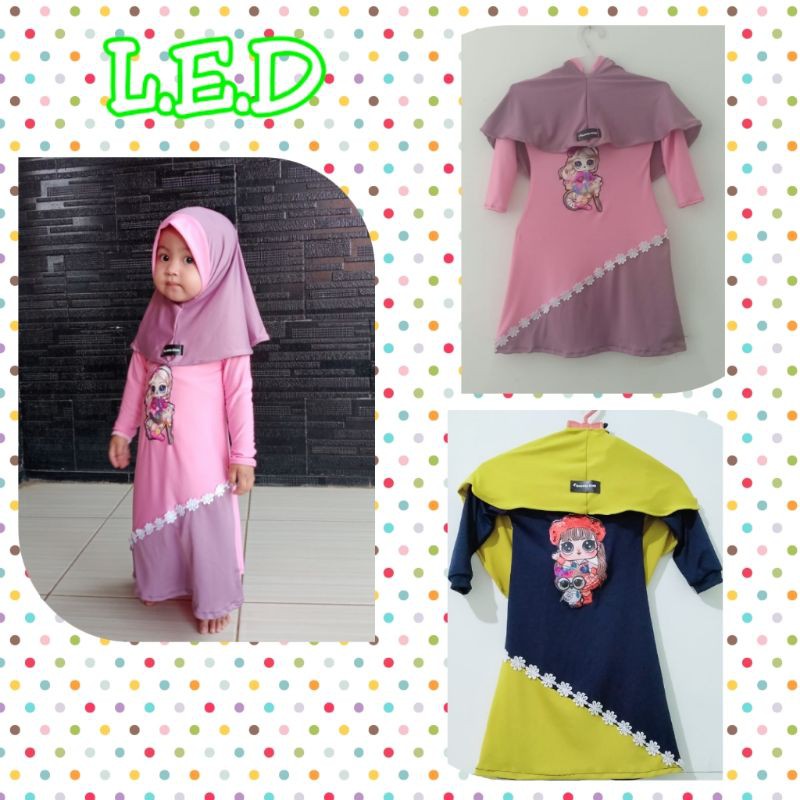 baju anak perempuan | gamis bayi LED angelia | gamis anak perempuan | gamis syar'i perempuan | gamis  lucu | gamis aqiqah | gamis new born