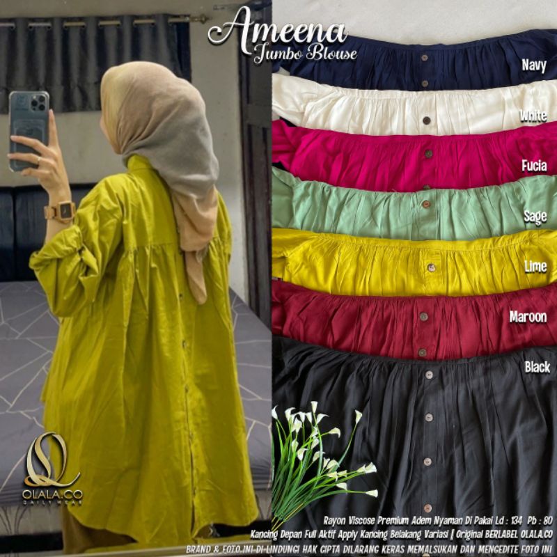 AMEENA JUMBO BLOUSE ORI OLALA