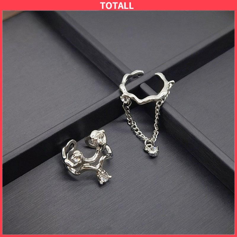 COD 2pcs Cincin Model Gelombang Tidak Teratur Adjustable Untuk Wanita-Totall