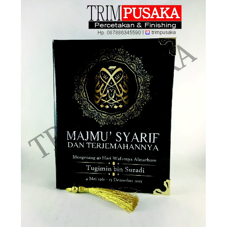 Buku Yasin Hard Cover Majmu Syarif (Costum)