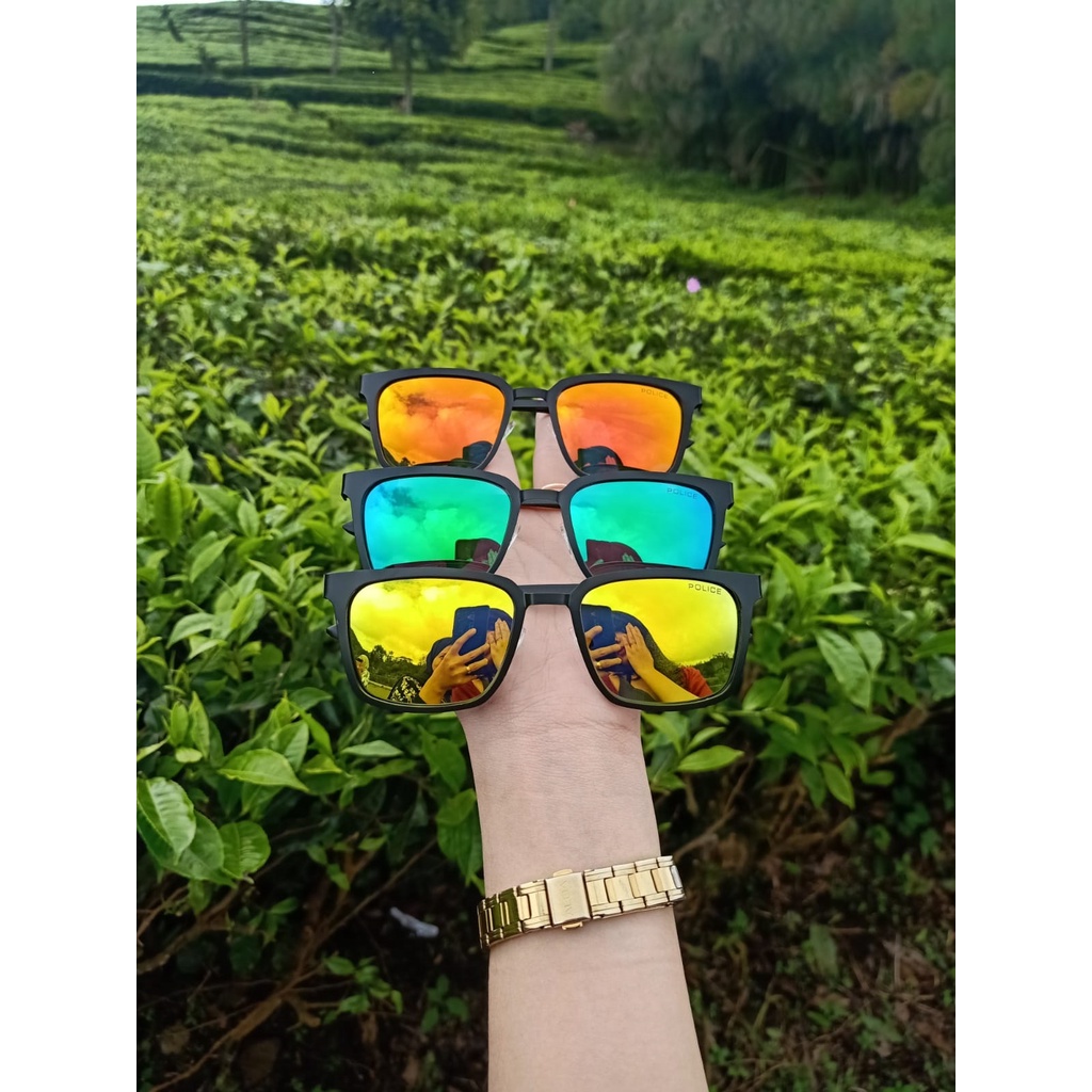 TERBARU Kacamata Lensa Polarized Police Alloy Colour Kacamata Gaya Pria Kacamata Fashion Pria Kacama