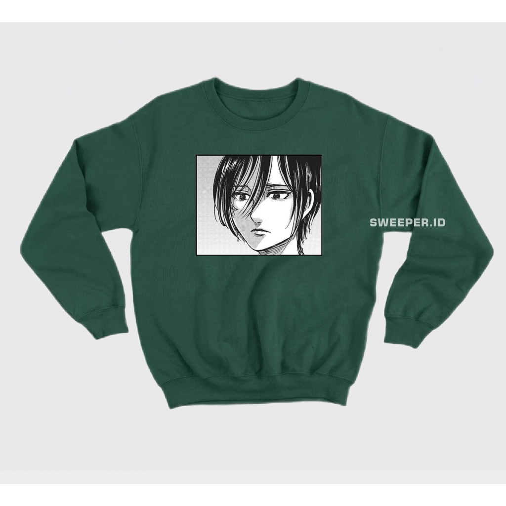 SWEATER ANIME MIKASA SWEATER BAHAN FLEECE