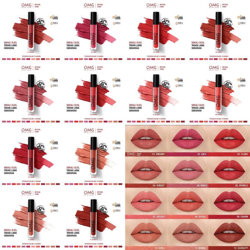 OMG OH MY GLAM Matte Kiss Lip Cream 3,5gr - OMG OH MY GLAM MATTE KISS LIP CREAM