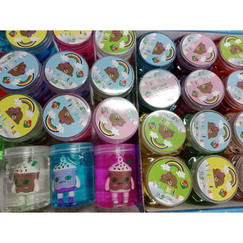 SLIME BOBA 1PCS MURAH MAINAN VIRAL ANAK ANAK (boba sedang)