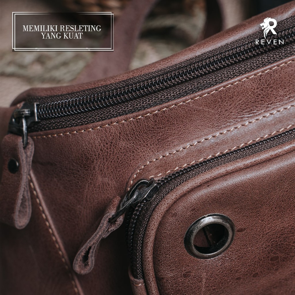 REVEN LEATHER - Waistbag Pria Kulit Asli Zeus Waistbag terbaru