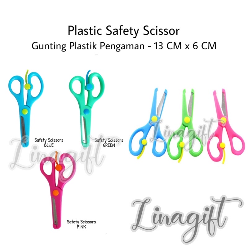 

( Ecer ) PLASTIC SAFETY SCISSOR - STAINLESS STEEL - GUNTING PLASTIK