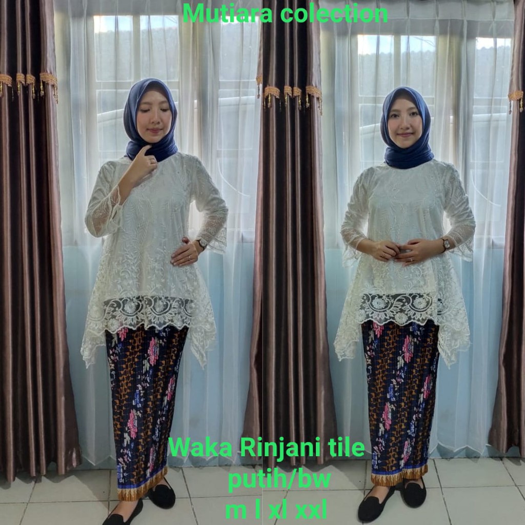 Kebaya Modern Waka Rinjani Tulle Aneka Pilihan Warna