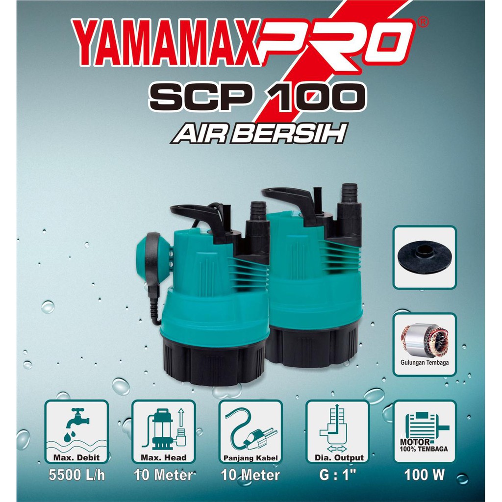 YAMAMAX PRO SCP 100M Pompa Celup Air Bersih Kolam  - Submersible Pump