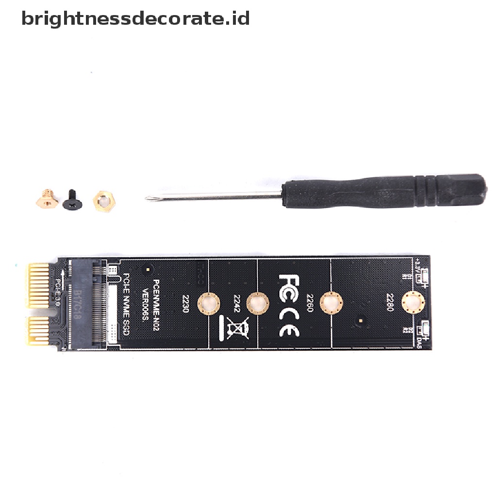 [birth] Pcie To M2 Adapter Nvme Ssd M2 Pcie X1 Raiser Pci-E Pci Express M Key Connector [ID]