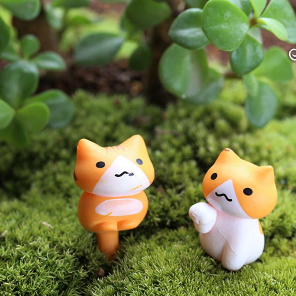 [Elegan] Miniatur Patung Kunci Kartun Aquarium Ornamen Kue Kerajinan Peri Taman Lucky Cat