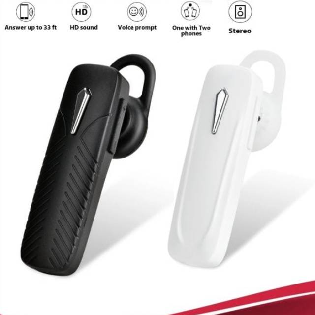 Headset Bluetooth / Handsfree Wireless Support 2 Pairing Connect GOOD QUALITY