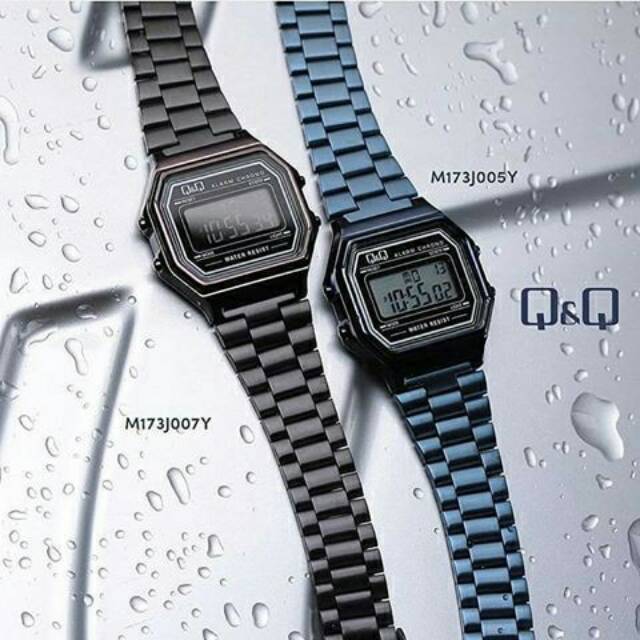 Jam Tangan Wanita Digital Elegan Rantai QQ QnQ Q&Q M173J Original