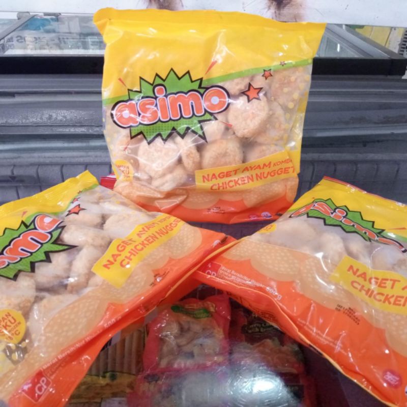 

Nagget Ayam Asimo Stik 500g, Nagget Ayam Asimo Kombinasi 500g, Nagget Ayam Asimo Stik 1kg, Nagget Ayam Asimo Kombinasi 1kg