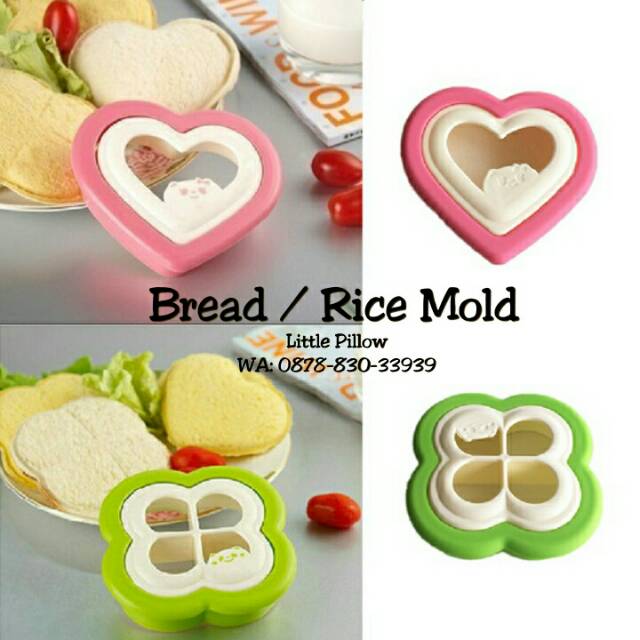 (NASI LOVE PINK) Cetakan Nasi/ Roti LOVE, Cetakan Bento Rice Mold Love