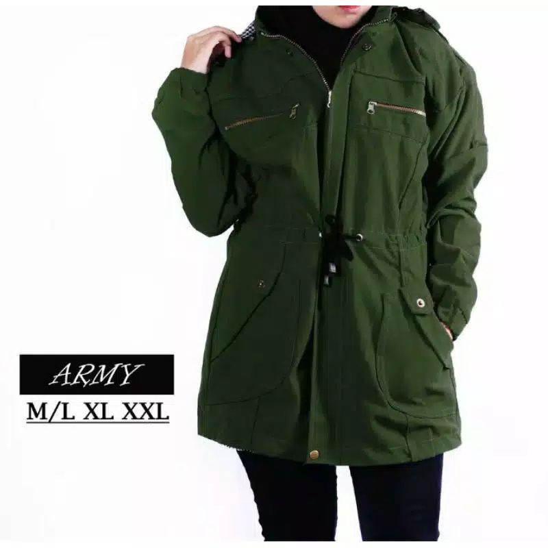 Jaket Parka Wanita Size L XL XXL