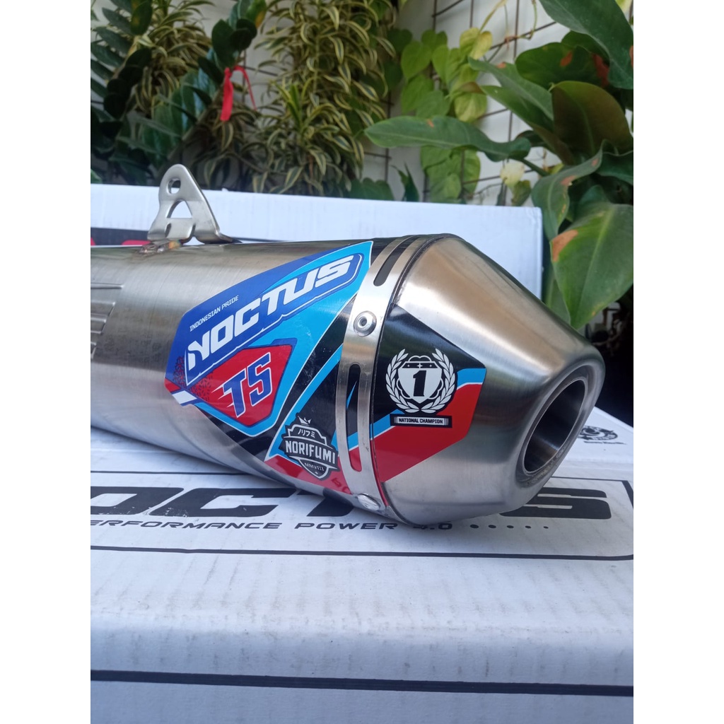 KNALPOT NOCTUS T5 KLX DTRACKER CRF WR ORI 100% BISA SCAN BARCODE - KNALPOT NORIFUMI NOCTUS T5 BORE U
