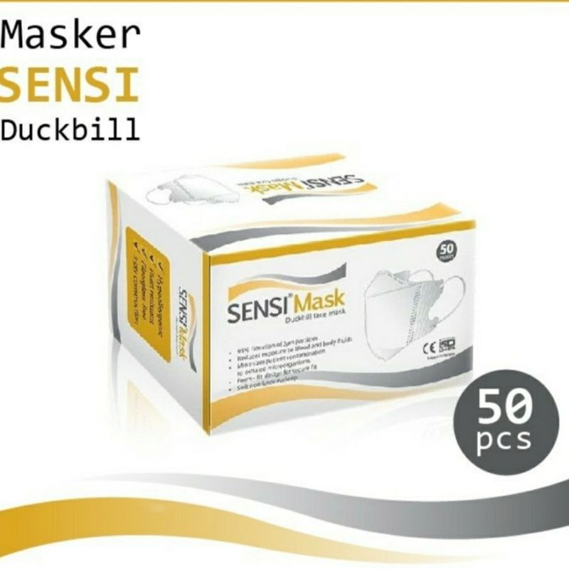 Masker 3ply Sensi Duckbill Original Isi 50 pcs / Maker Wajah Terbaru