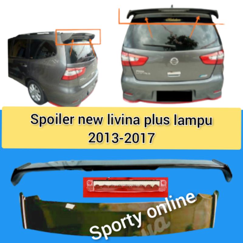 Spoiler new livina 2013-2017 plus lampu