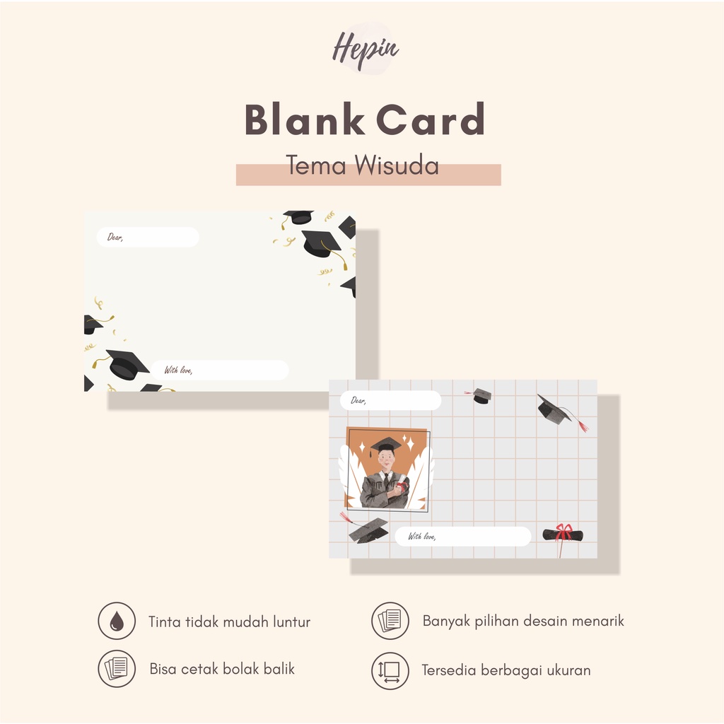 

Blank card murah tema WISUDA