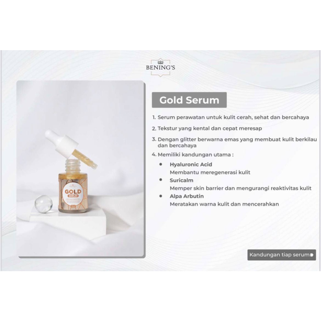 BENINGS GOLD SERUM PENCERAH WAJAH DR OKY PRATAMA / SERUM BENING SKINCARE-6