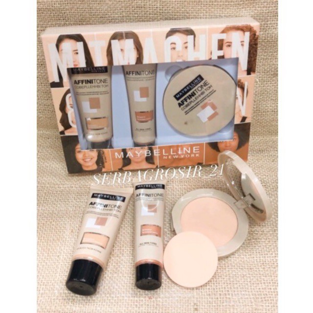 MAYBELLINE SET 3in1 AFFINITONE / BEDAK + FOUNDATION + CONCEALER