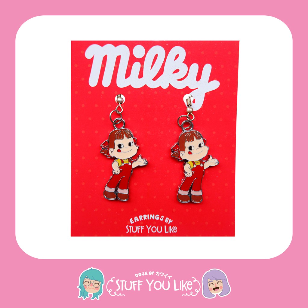 PEKO-CHAN PEKO CHAN MILKY FUJIYA CEWEK LUCU ANTING EARRING EARRINGS