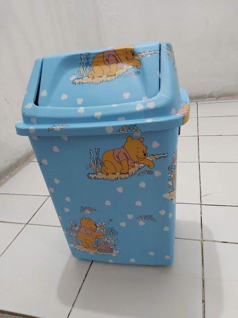 Ready Stok / Bisa Cod/ Tempat Sampah Karakter 10 Liter Tutup Goyang (handmade)