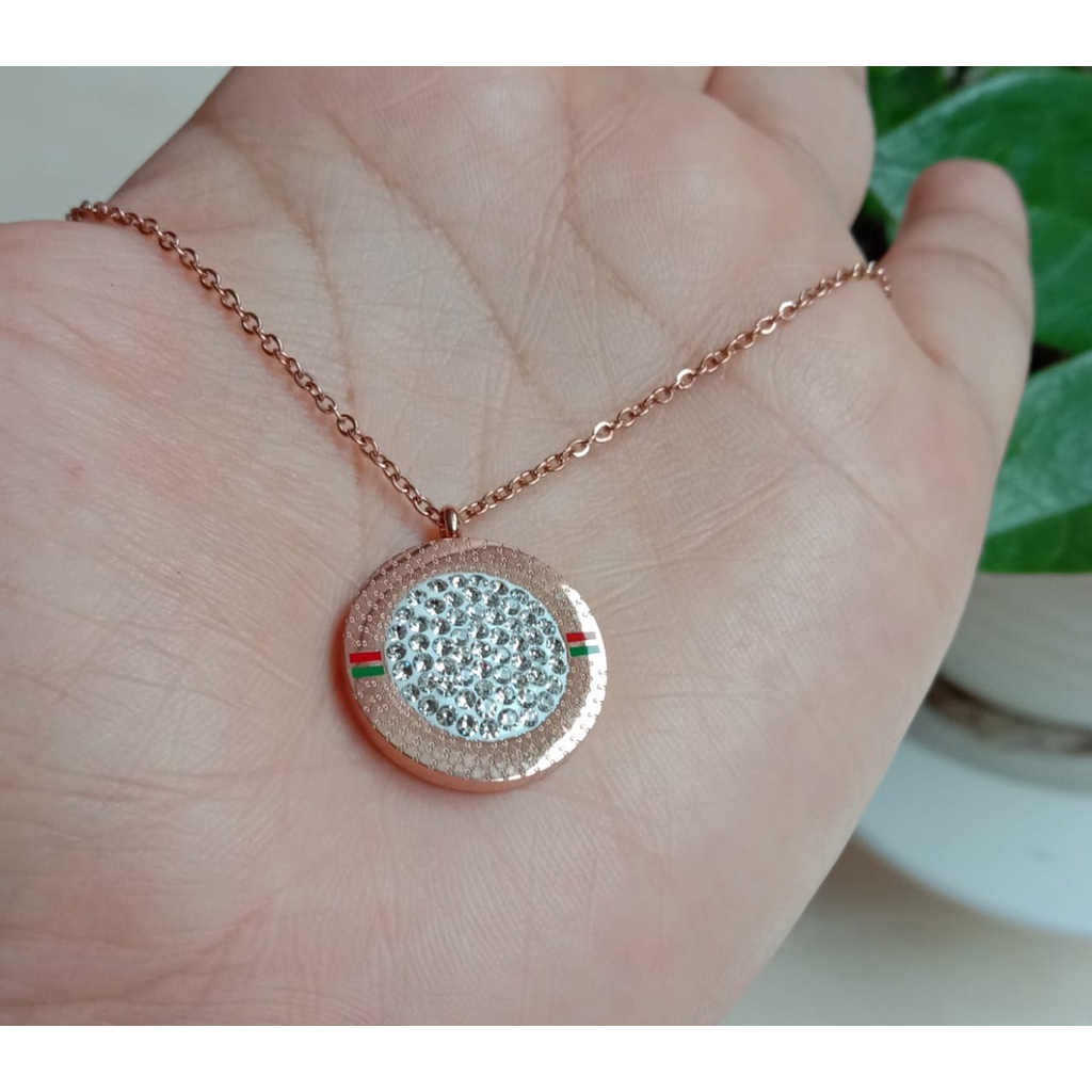 kalung wanita asli titanium rantai korea  / perhiasan wanita asli titanium terbaru