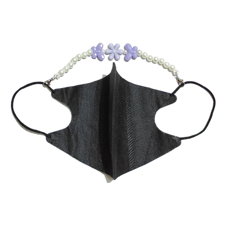 Konektor Masker Hijab Mask Connector Strap Extender Mariposa Flower Butterfly Bunga Kupu Kupu Pearl