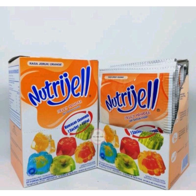 

(promo toko baru)nutrijell rasa jeruk 1pack isi 12pcs..