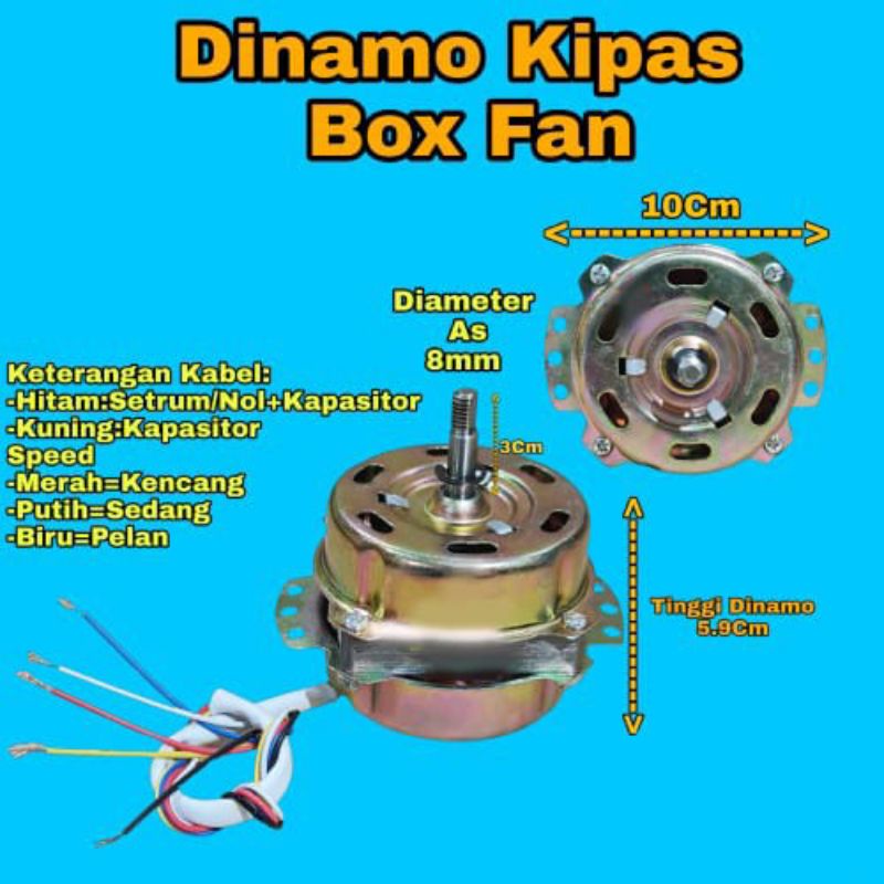 Dinamo kipas angin Box fan duduk Maspion Sanex RRT