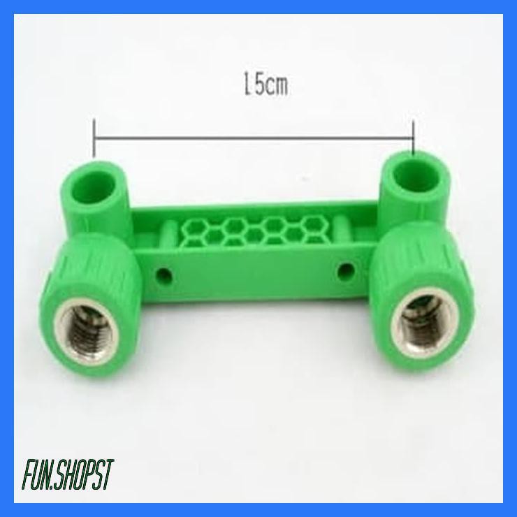 DOUBLE KENI DRAT DALAM PPR 1/2 INCH / KDD 20MM SAMBUNGAN PIPA PPR