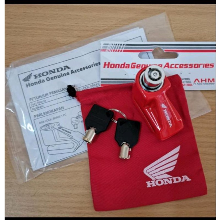 Kunci Rem Cakram Disc Lock Motor Asli AHM Pengaman Anti Maling-2