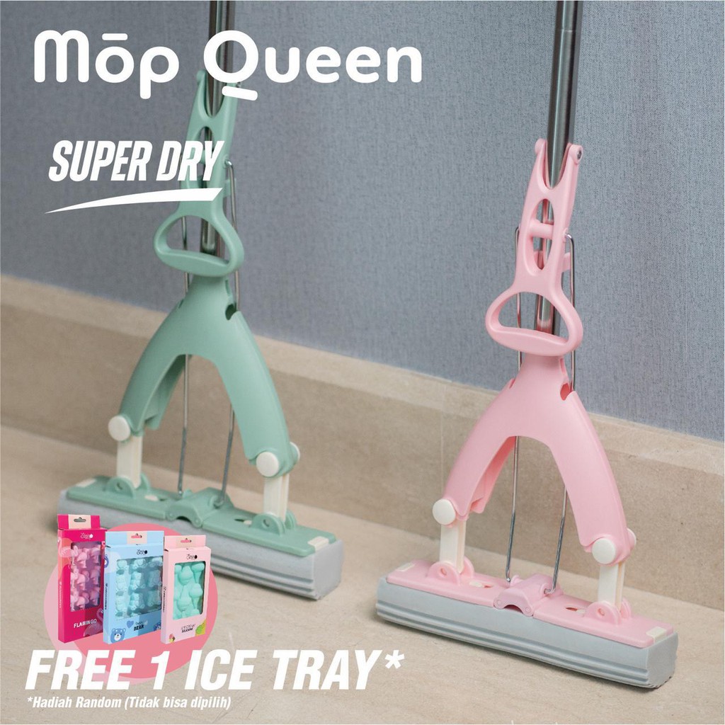 BIG PROMO !! Paket Duo Mop Queen by Stein Pel Lantai Sponge Chamois