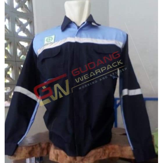 Gudang Wearpack - Baju Kerja Seragam Proyek Warna Dongker - Biru Tosca