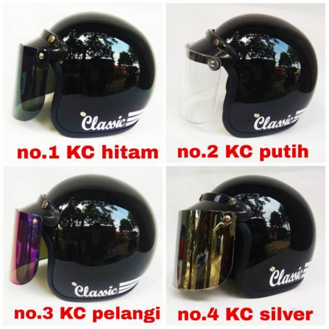 Helm Bogo Retro Classic Dewasa Full Cat Warna Hitam Gloss Kaca Datar Bisa Cod Shopee Indonesia