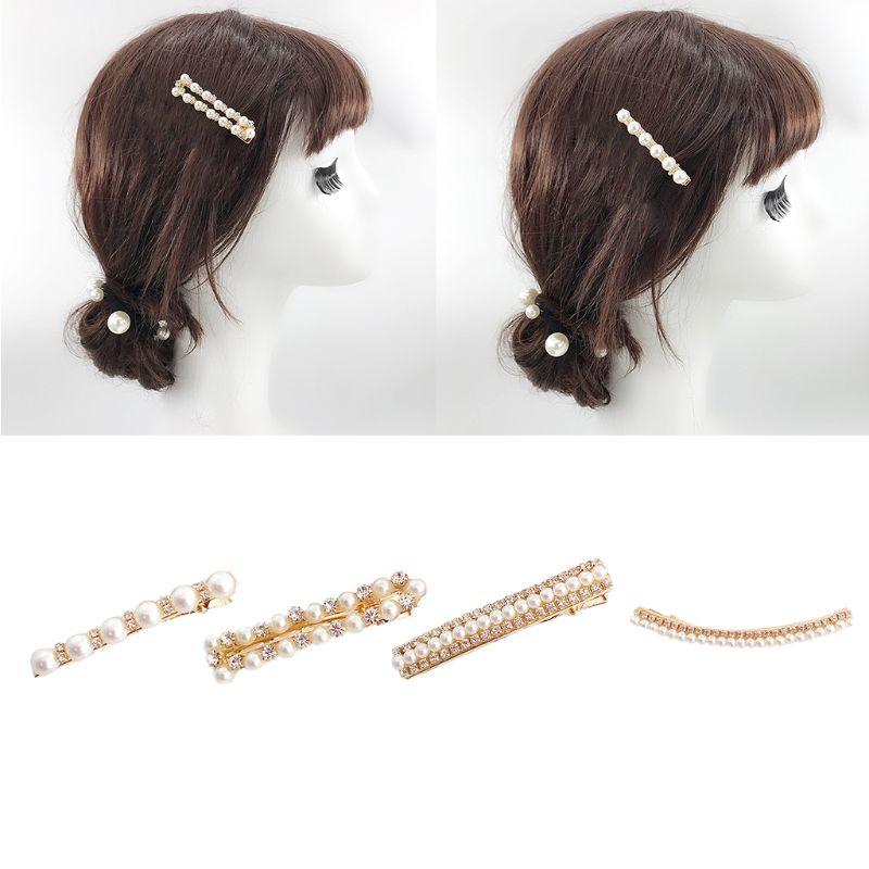 Siy Jepit Rambut Duckbill Bahan Metal Hias Mutiaraberlian Imitasi Gaya Vintagemewah Untuk Wanita