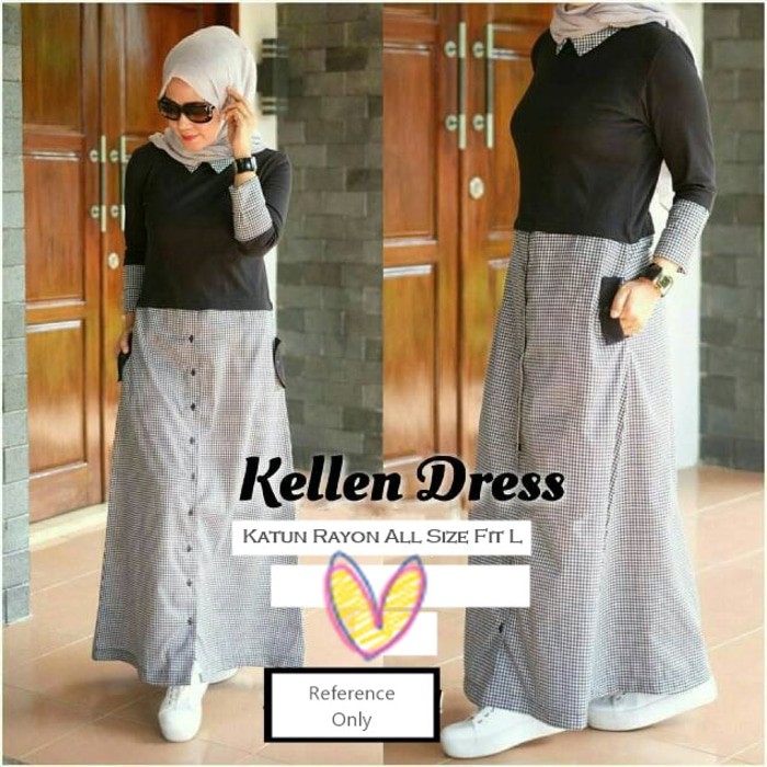 Busana Muslim Kellen Dress Koleksi Terbaru