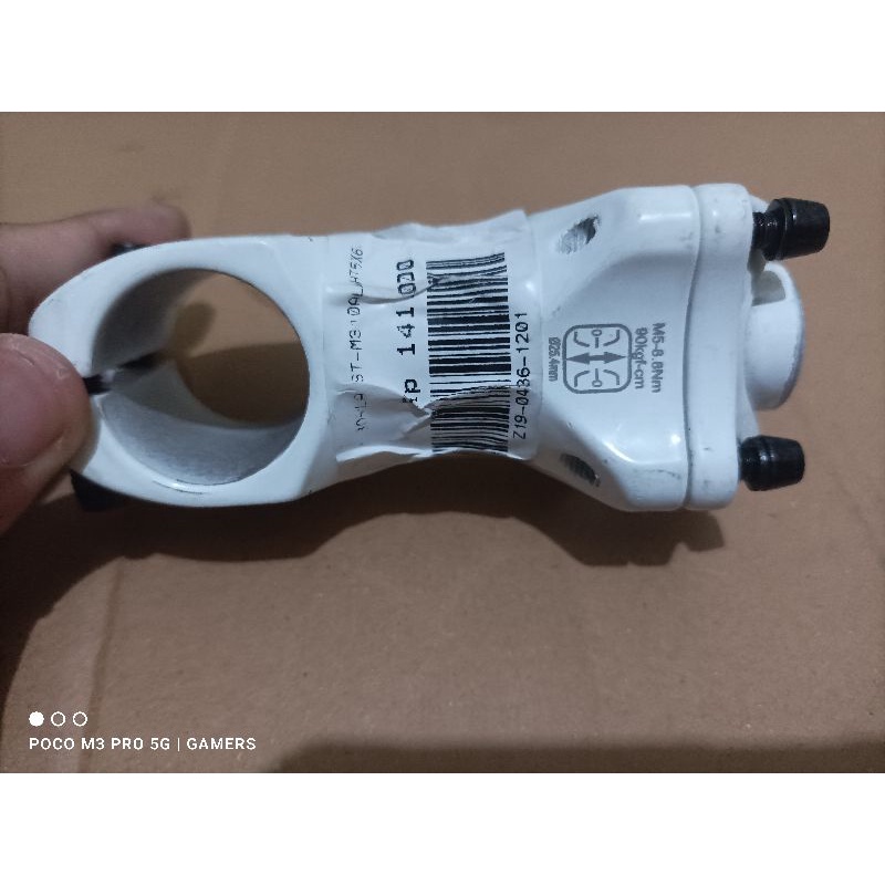 Jual stem mtb fixie amoeba borla size standart 25,4 putih 60mm | Shopee
