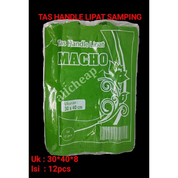 12pcs TAS KAIN HANDLE LIPAT SAMPING GASSET GOODIE BAG SPUNBOND 30x40