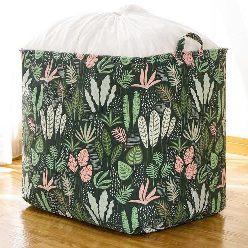 Clothing Storage Basket Jumbo / Tempat Penyimpan Pakaian Selimut Mainan Dengan Kantung Serut