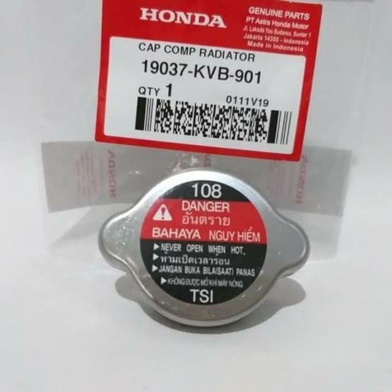 Tutup radiator atau cap comp radiator vario 110 cw techno carbu vario 125 old led original Honda