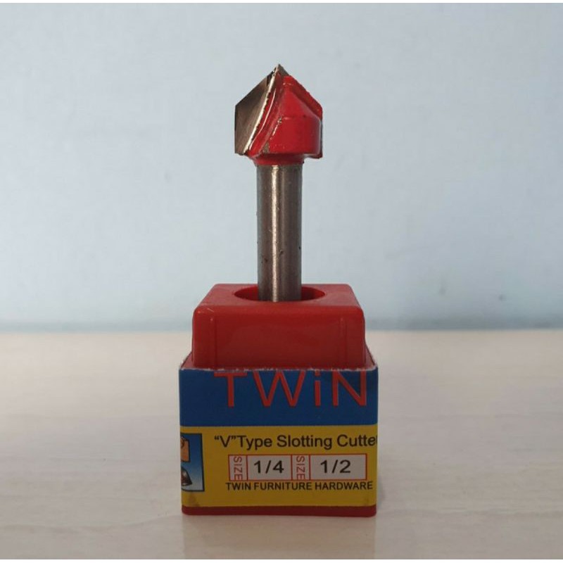 Mata Profil 201-021 12mm Router Bits V-Vee-Groove 90Derajat TWIN