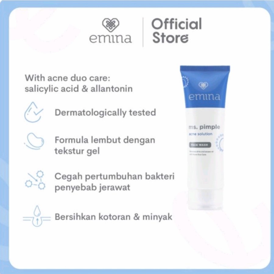 EMINA MS PIMPLE ACNE SOLUTION FACIAL WASH - 50ml