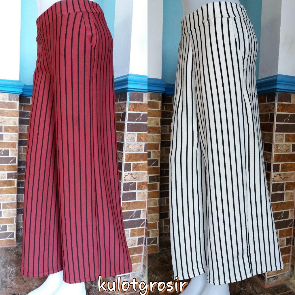 KULOT MOTIF GARIS PANTS WIDE