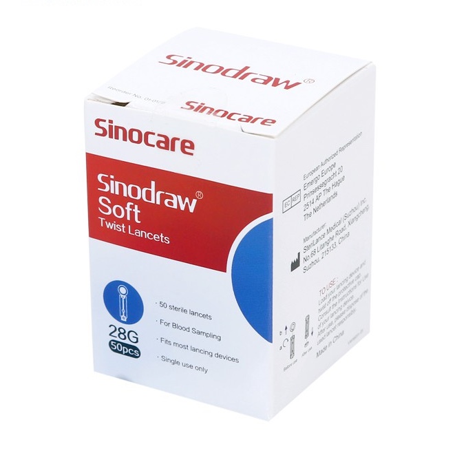 Sinocare Sinodraw Soft Twist Lancet 28G JB