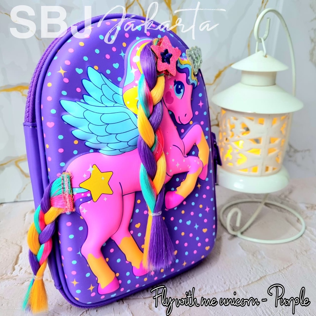 Tempat pensil Kotak Pensil Hardcase 3D EVA Mermaid Dolly Wishes Model seperti Smiggle