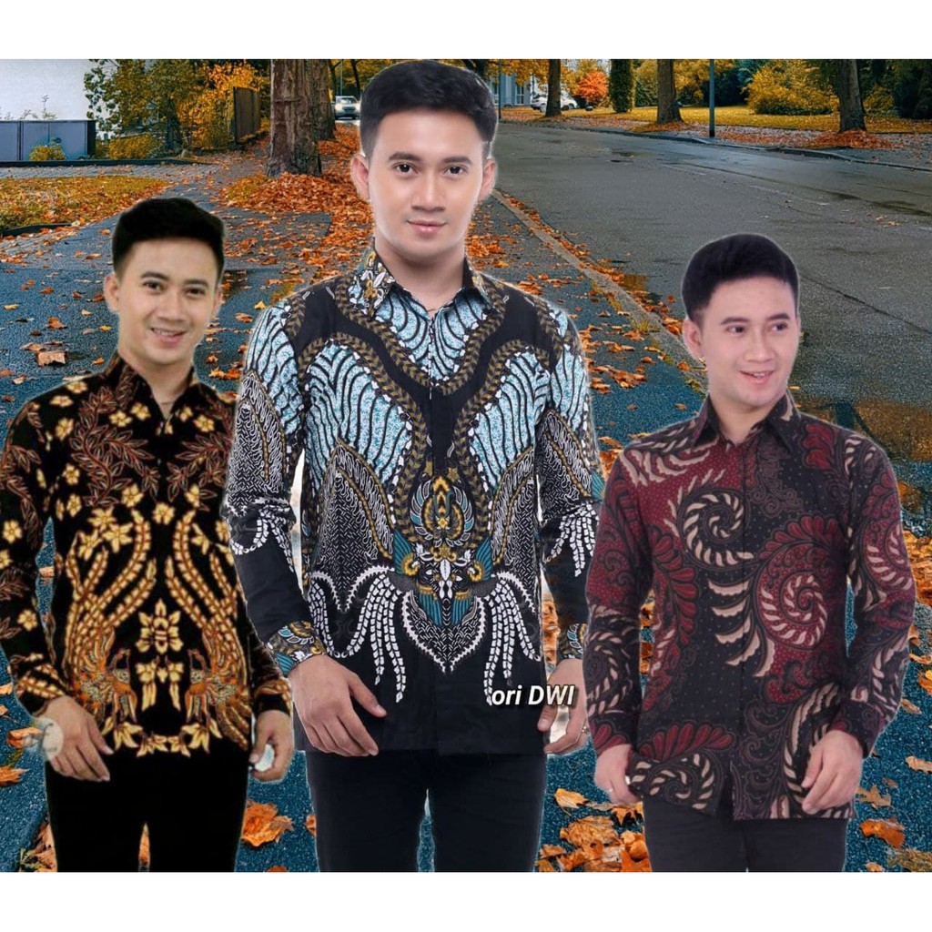 KEMEJA BATIK PRIA UKURAN STANDAR&amp;BIGSIZE LENGAN PANJANG M-XL6